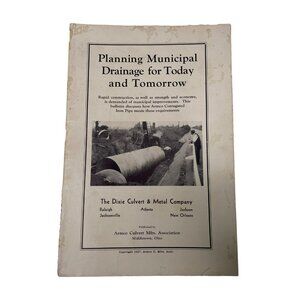 Vintage Ephemera Planning Municipal Drainage Dixie Culvert and Metal Company u